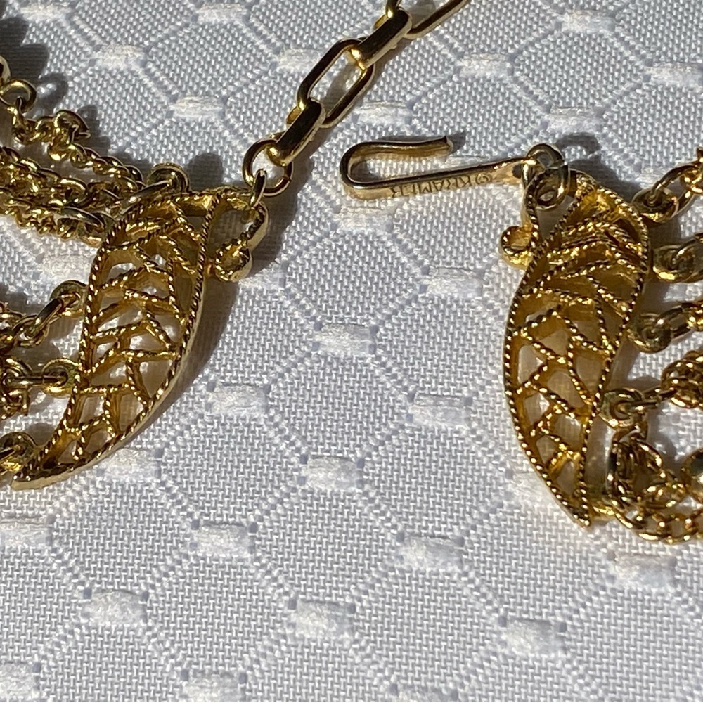 Vintage Kramer Signed Layered Multi Stranded Gold… - image 7